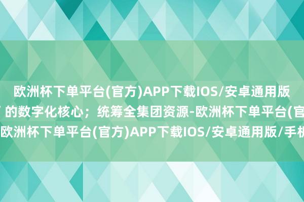 欧洲杯下单平台(官方)APP下载IOS/安卓通用版/手机版打造“聪惠总部”的数字化核心；统筹全集团资源-欧洲杯下单平台(官方)APP下载IOS/安卓通用版/手机版