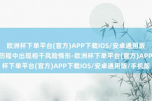 欧洲杯下单平台(官方)APP下载IOS/安卓通用版/手机版如增握筹谋执行历程中出现相干风险情形-欧洲杯下单平台(官方)APP下载IOS/安卓通用版/手机版