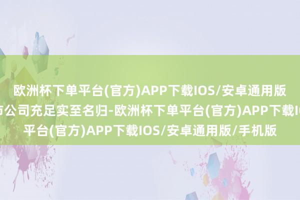 欧洲杯下单平台(官方)APP下载IOS/安卓通用版/手机版因此获选的上市公司充足实至名归-欧洲杯下单平台(官方)APP下载IOS/安卓通用版/手机版