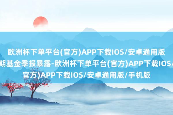 欧洲杯下单平台(官方)APP下载IOS/安卓通用版/手机版凭据最新一期基金季报暴露-欧洲杯下单平台(官方)APP下载IOS/安卓通用版/手机版